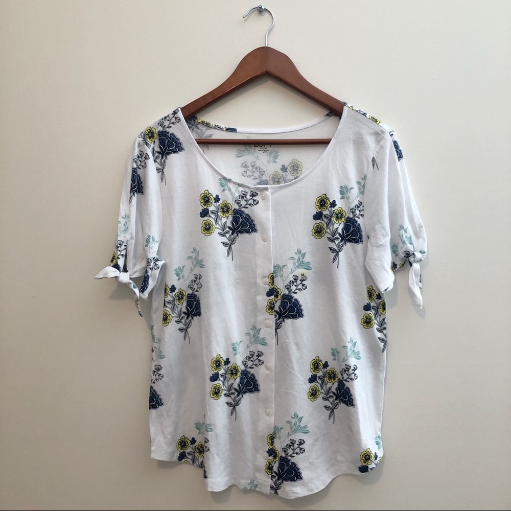 { loft } • floral blouse / tee